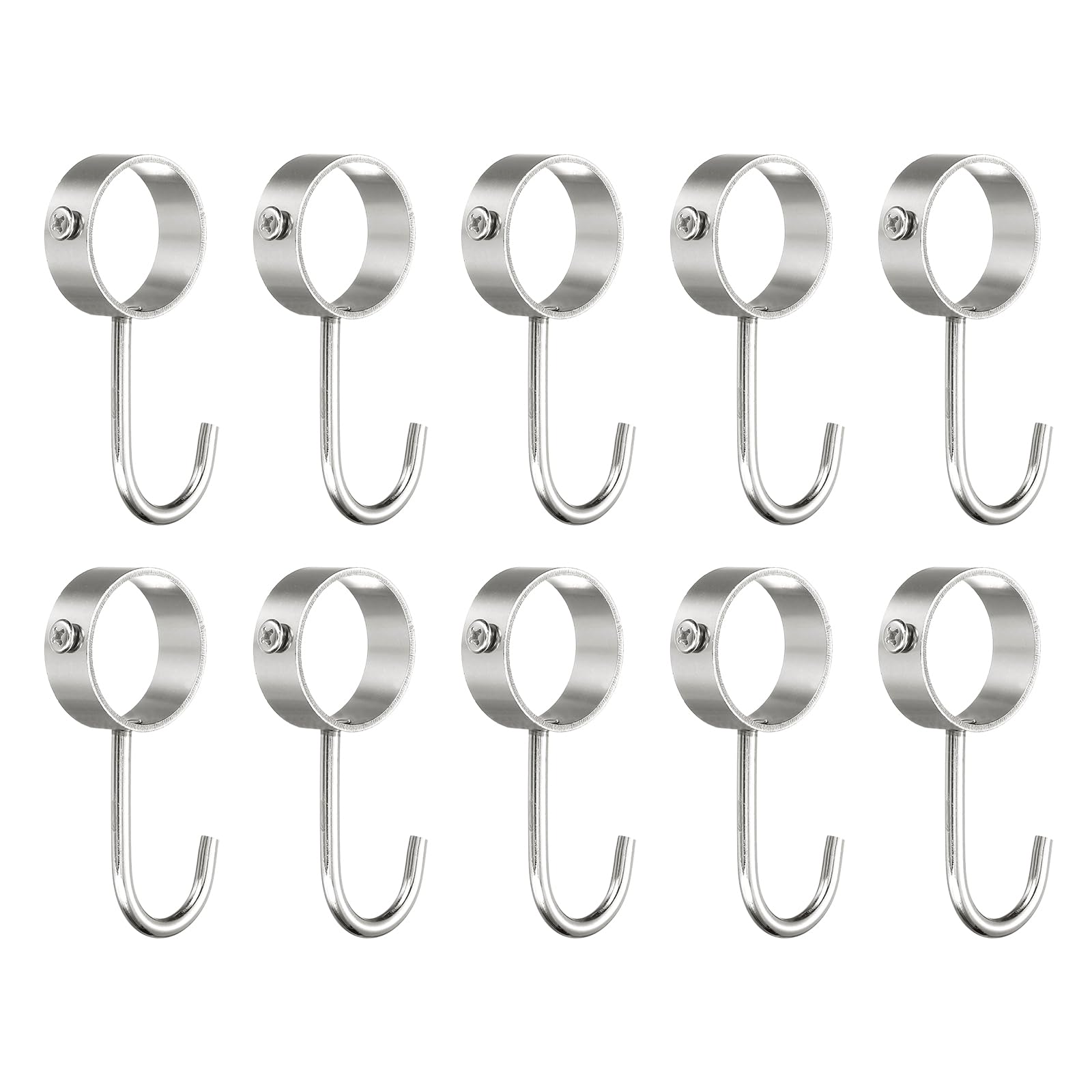 Crochet penderie acier inoxydable 34mm argenté pour rangement