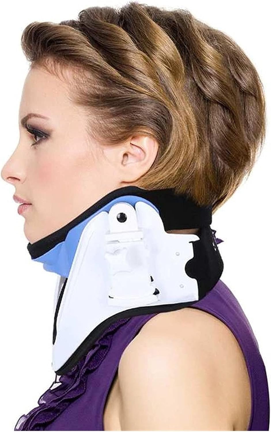 Regulowane Wsparcie Ortezy Szyi, Korektor Ortopedyczny Szyjki Macicy, Kołnierz Rozciągający Kręgosłupatraction Fixer Pain Relief Neck Brace Protector Medyczna Orteza Trakcyjna, 1set