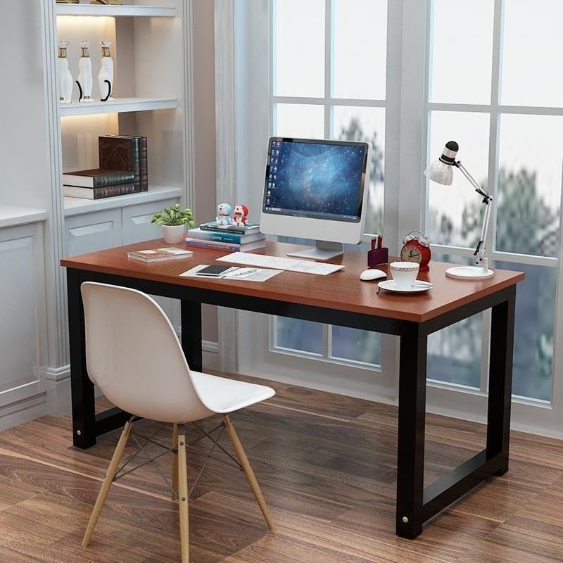 Stable Computer Desk with Metal Frame Desk for Home Office, Computer Home Office Desk Large Office Desk Computer Table Study Writing Desk Workstation (Color : D, Size : L120XW70XH73cm)