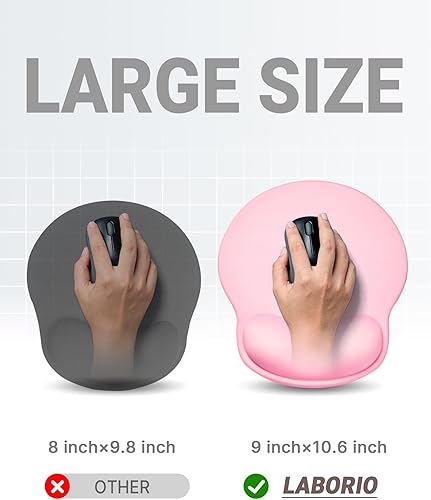 Miniatura 4 de Alfombrilla ergonómica para mouse con soporte de muñeca, cómodo reposamuñecas, alivia el dolor de muñeca, alfombrilla de mouse de gel con base de