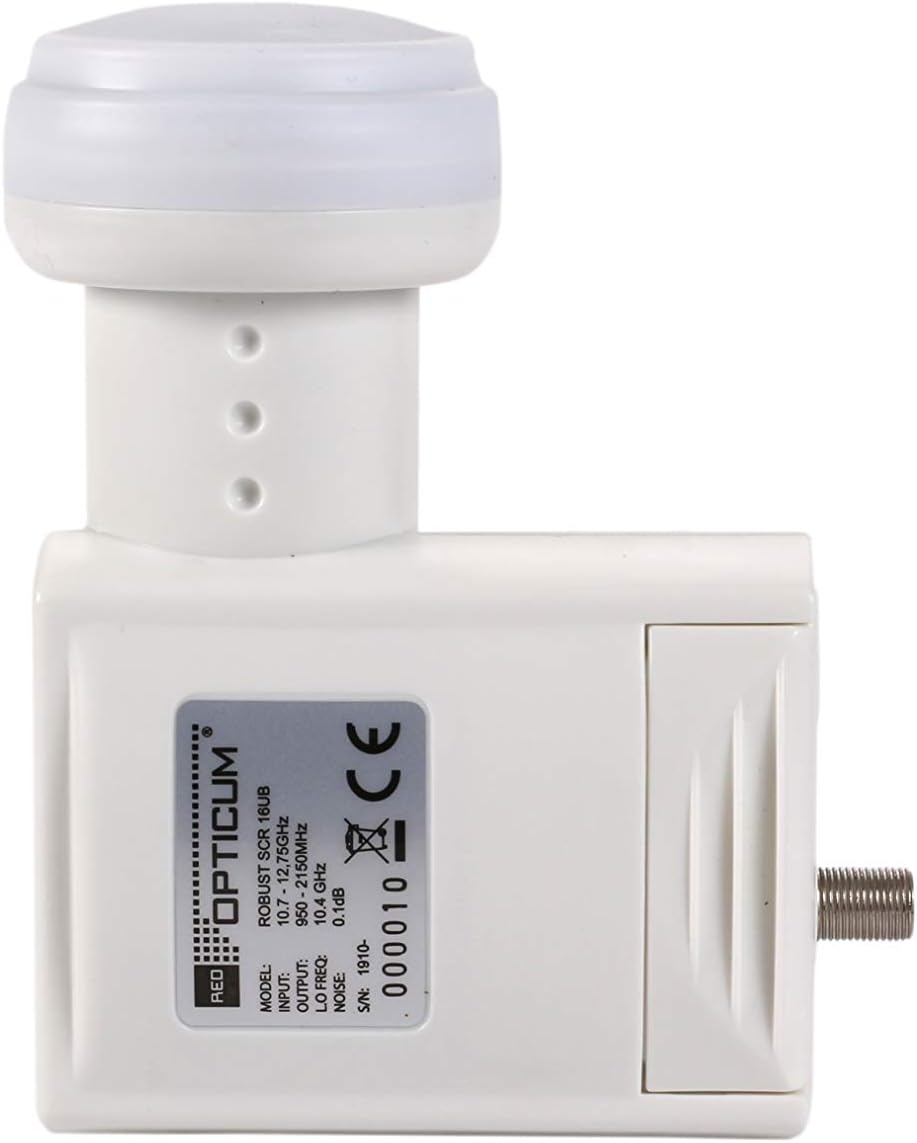 Red Opticum Robust SCR 16UB LNB Unicable LNB for up to 16 participants / 4K Ready / 3D Ready/UHD Ready/Extendable Weather Protection