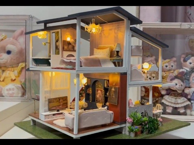 Amazon.com: Flever Dollhouse Miniature DIY House Kit Creative Room