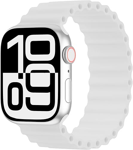 Arctime Silicone Ocean Solo Loop Bands Compatible with Apple Watch Band 49mm 46m
