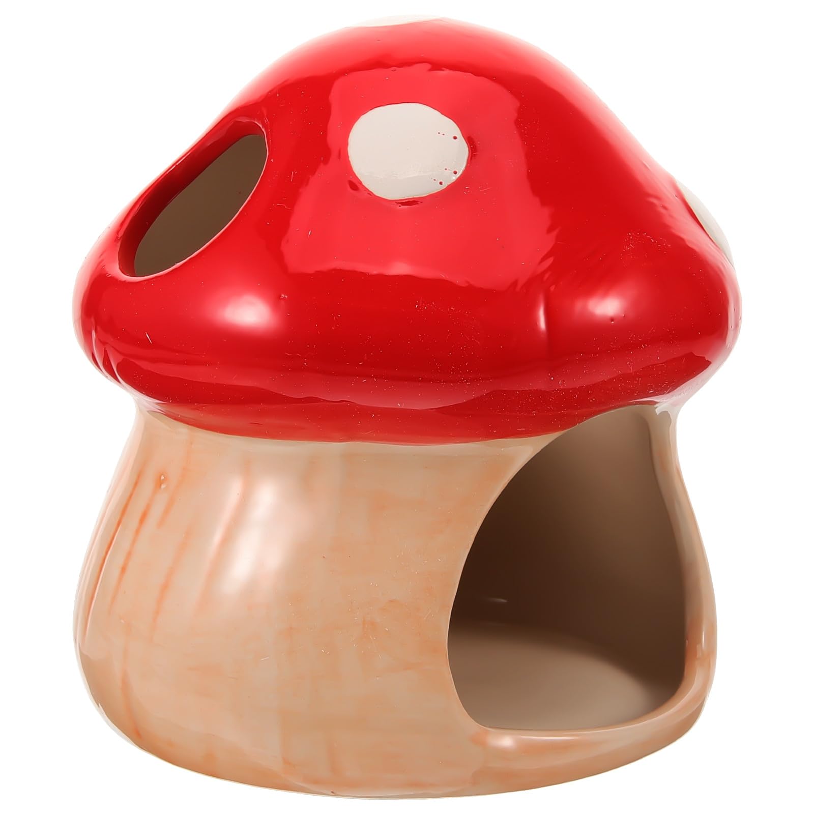 Maison de hamster rafraîchissante en céramique champignon et mangeoire furet