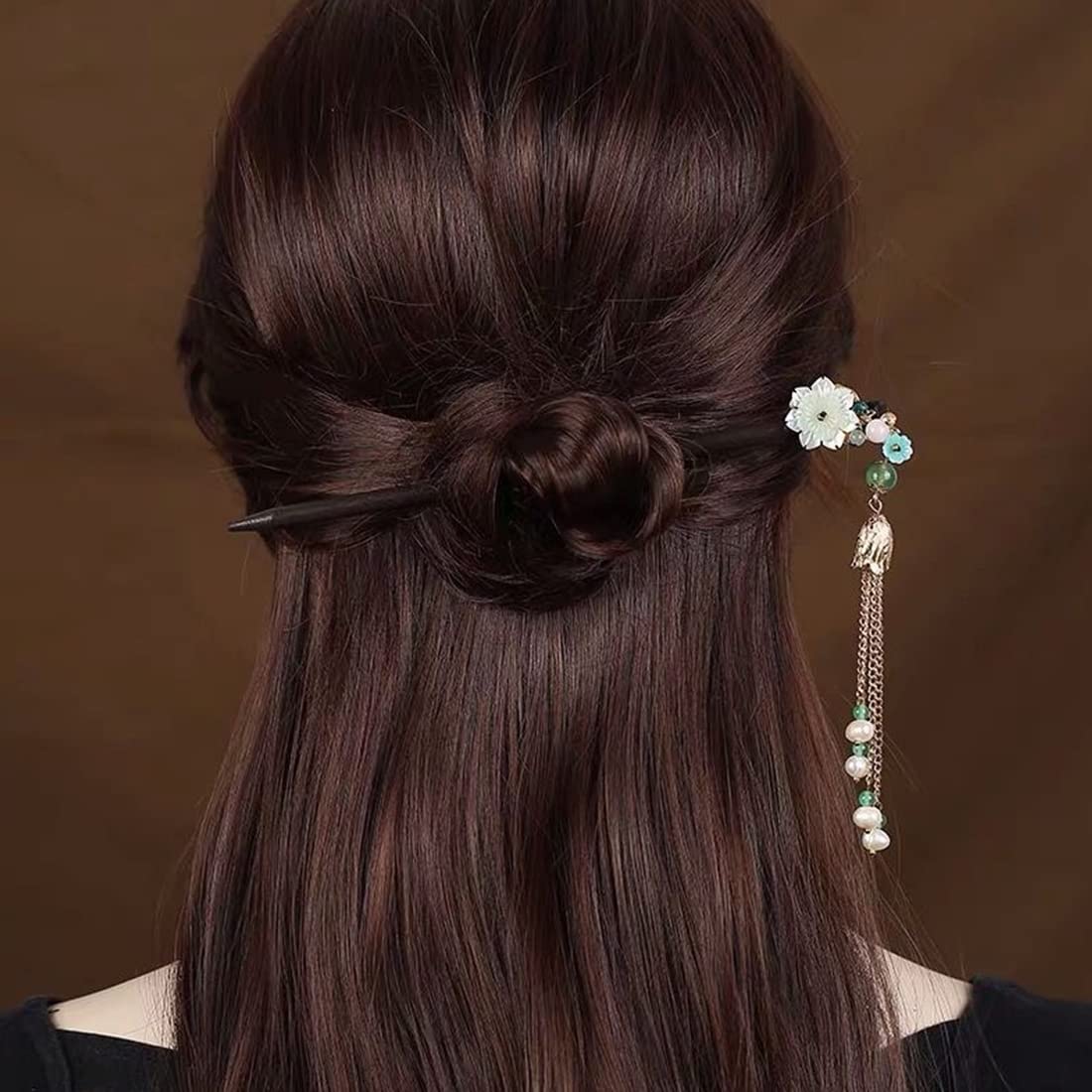 6 bastoncini per capelli in legno, bastoncini per capelli in legno tinto nero, accessori per capelli, lunghi 6,85 pollici con foro da 1 mm - Italia 6 bastoncini per capelli in legno, bastoncini per capelli in legno tinto nero, accessori per capelli, lunghi 6,85 pollici con foro da 1 mm - Italia