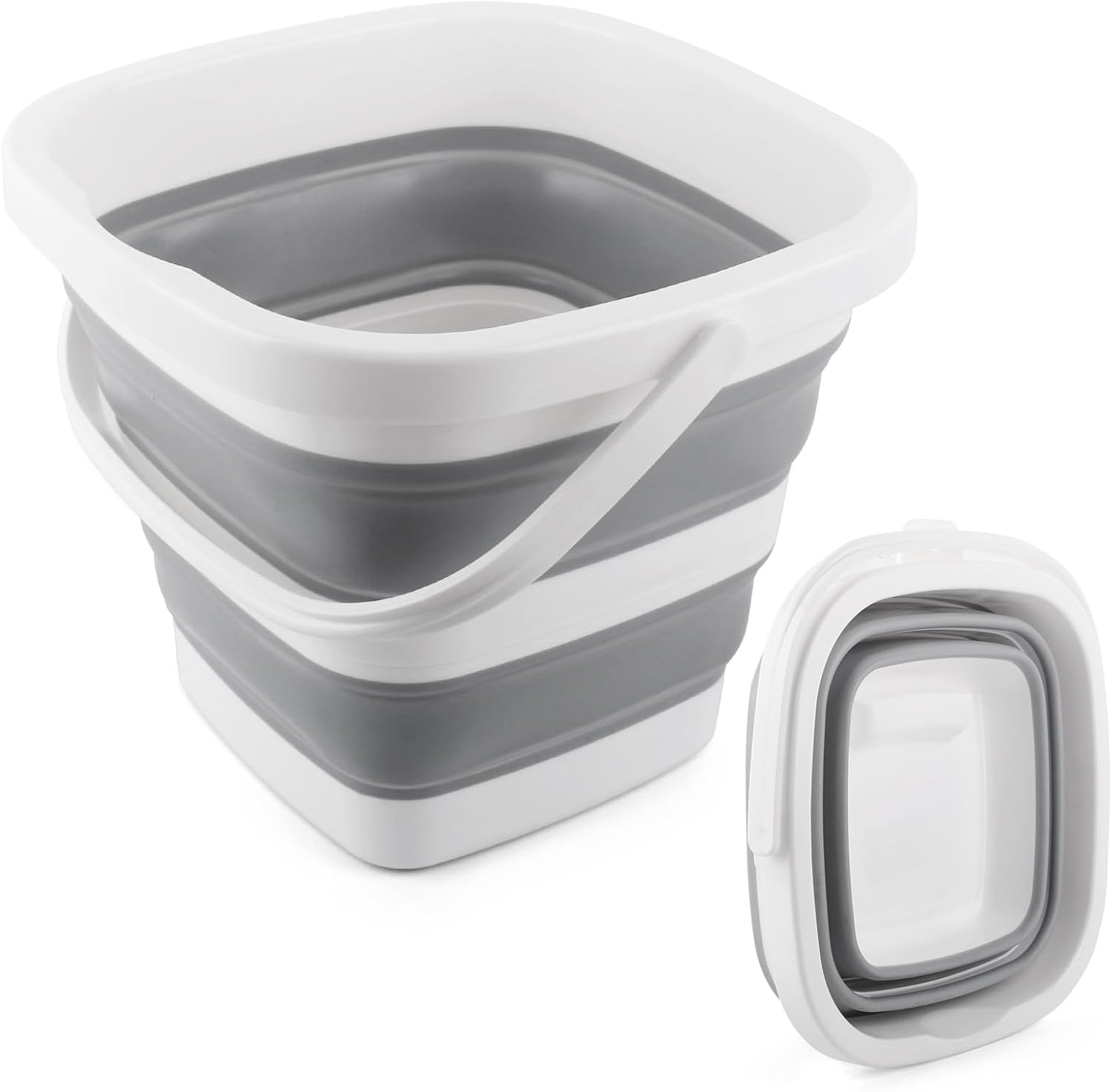 Car Wash Bucket 5L, Collapsible Bucket for Cleaning Supplies, Folding Mop Buckets Water Storage Containers for Camping Gardening Finishing Beach Outdoor RV Sink Wash Basin Ice Tub Swamp Emergency Prep