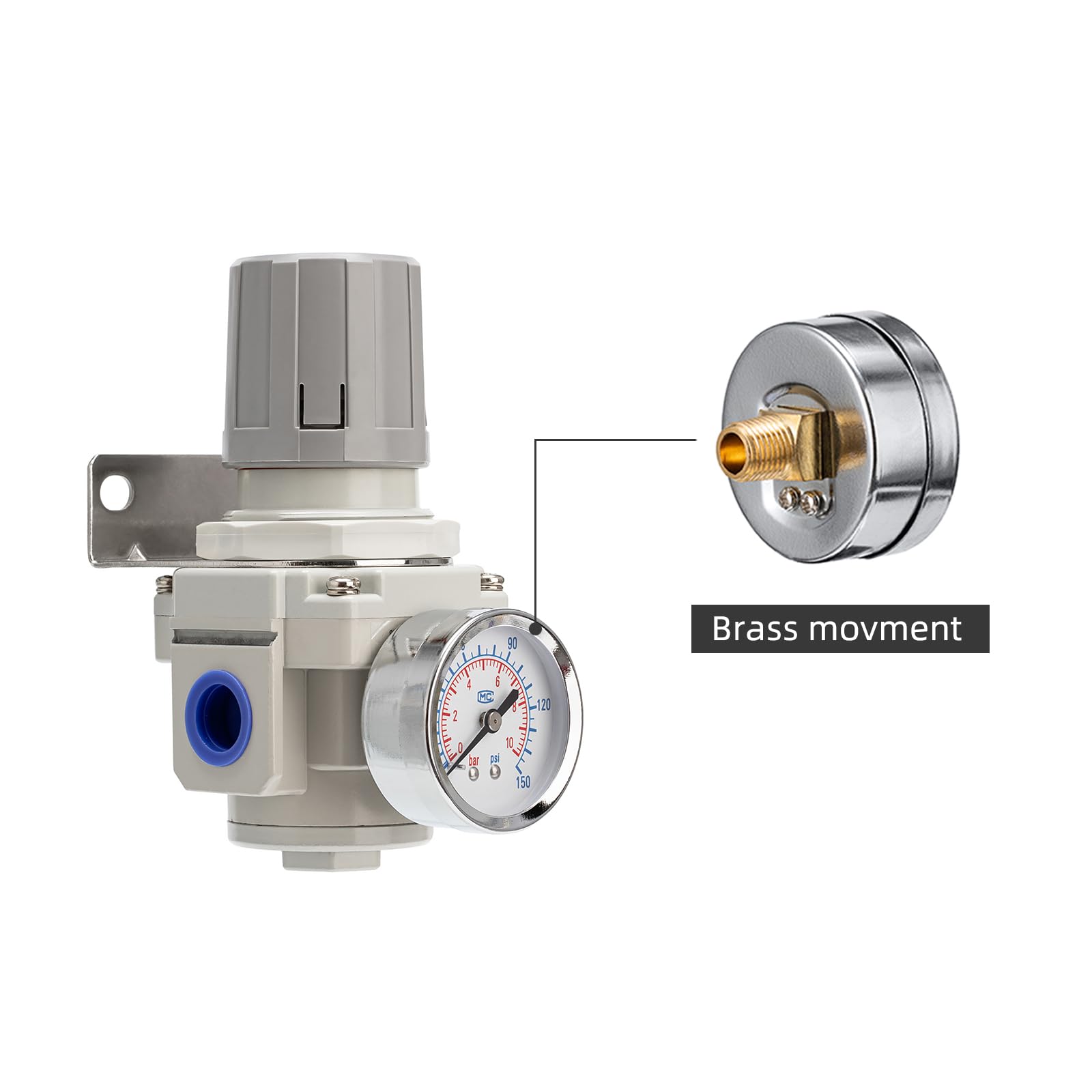 Industrial Air Pressure Regulator - 0-150 PSI -4 Industrial Air Pressure Regulator - 0-150 PSI -4