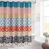 Reisen Boho Shower-Curtain Bohemian Colorful Striped Shower Curtains Bathroom Curtain Decor, 72 x72...