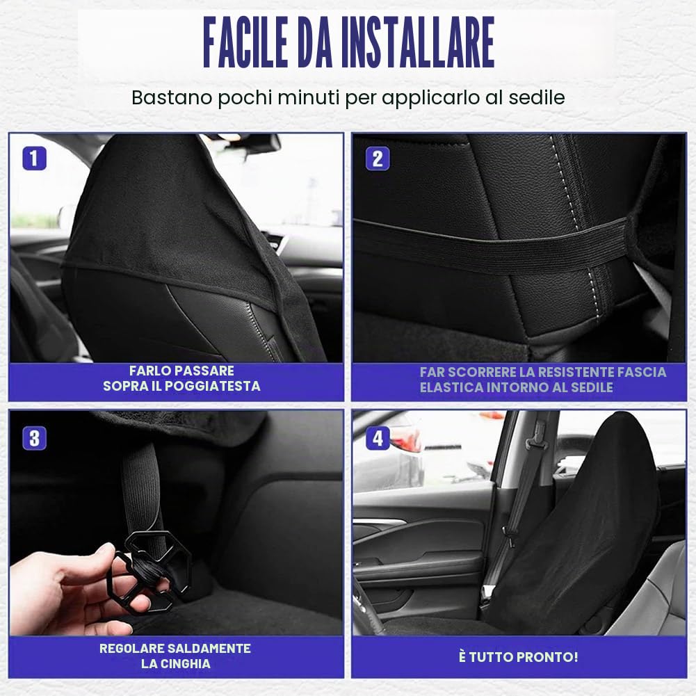 Impermeabile Telino per Seggiolino Auto Nero