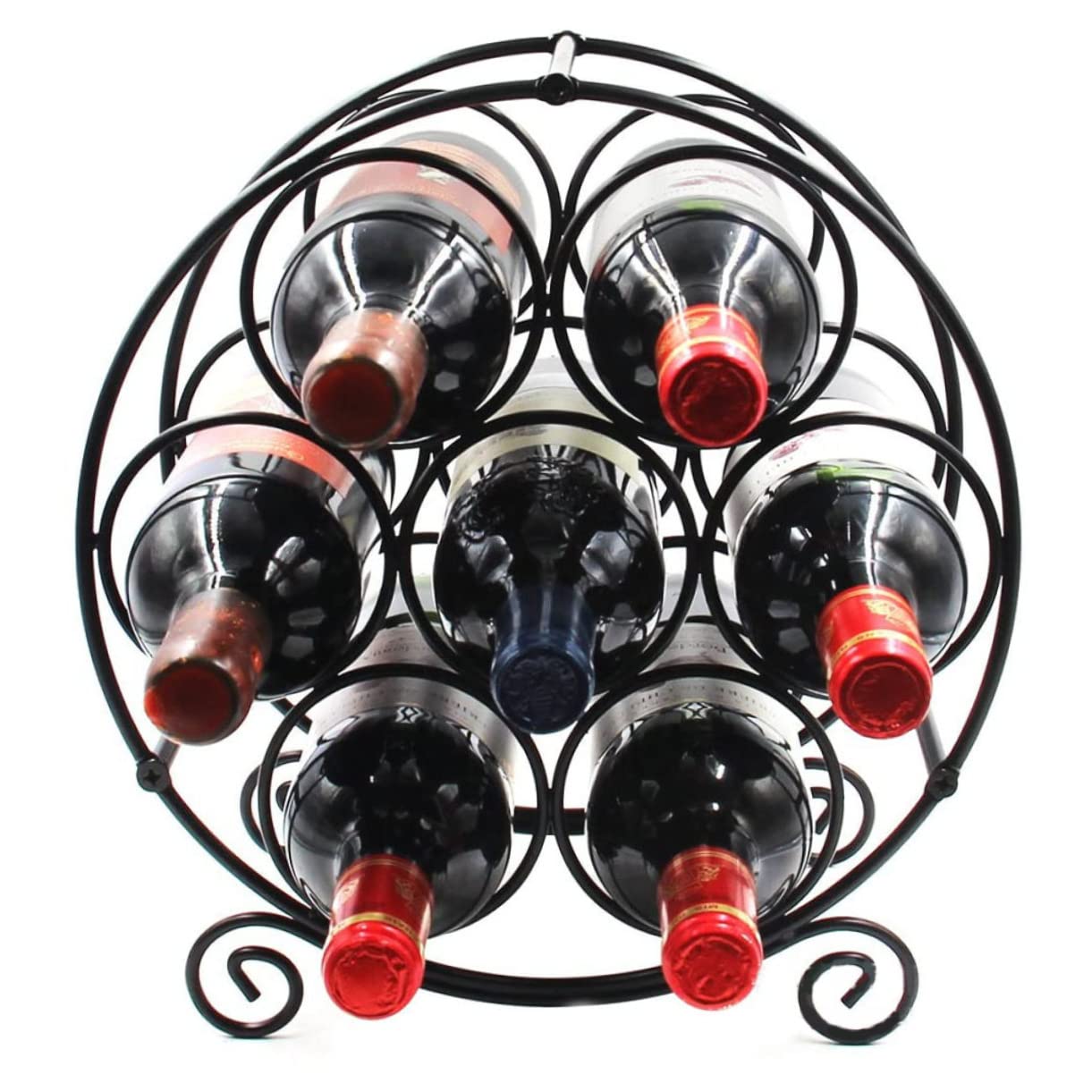 Cabilock Botellero de Hierro Negro Desmontable para Vino, Expositor | Organiza y Sostiene Botellas, Uso en Restaurante y Hogar, Obsequio Creativo para Esposo o Amigo