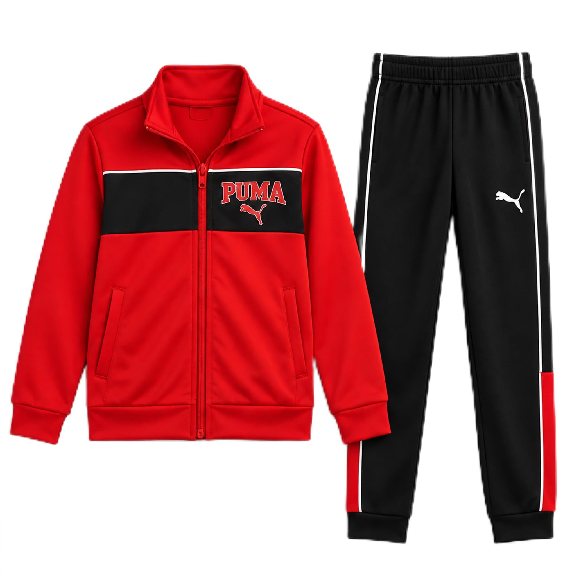 Boys 2 Piece Active Tricot Zip Jacket & Jogger Pants Set (Sizes 8-16)
