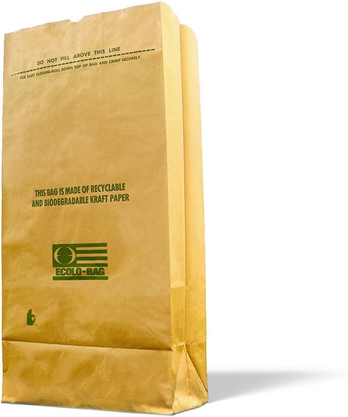 Dano Heavy Duty Lawn & Leaf Bags (50 Pack) | 2 Ply Brown Paper Compost Bag | 30 Gallon Eco-Friendly Leaf Collector | Contractor Bags | Self-Standing & Weather-Resistant | Biodegradable & Recyclable