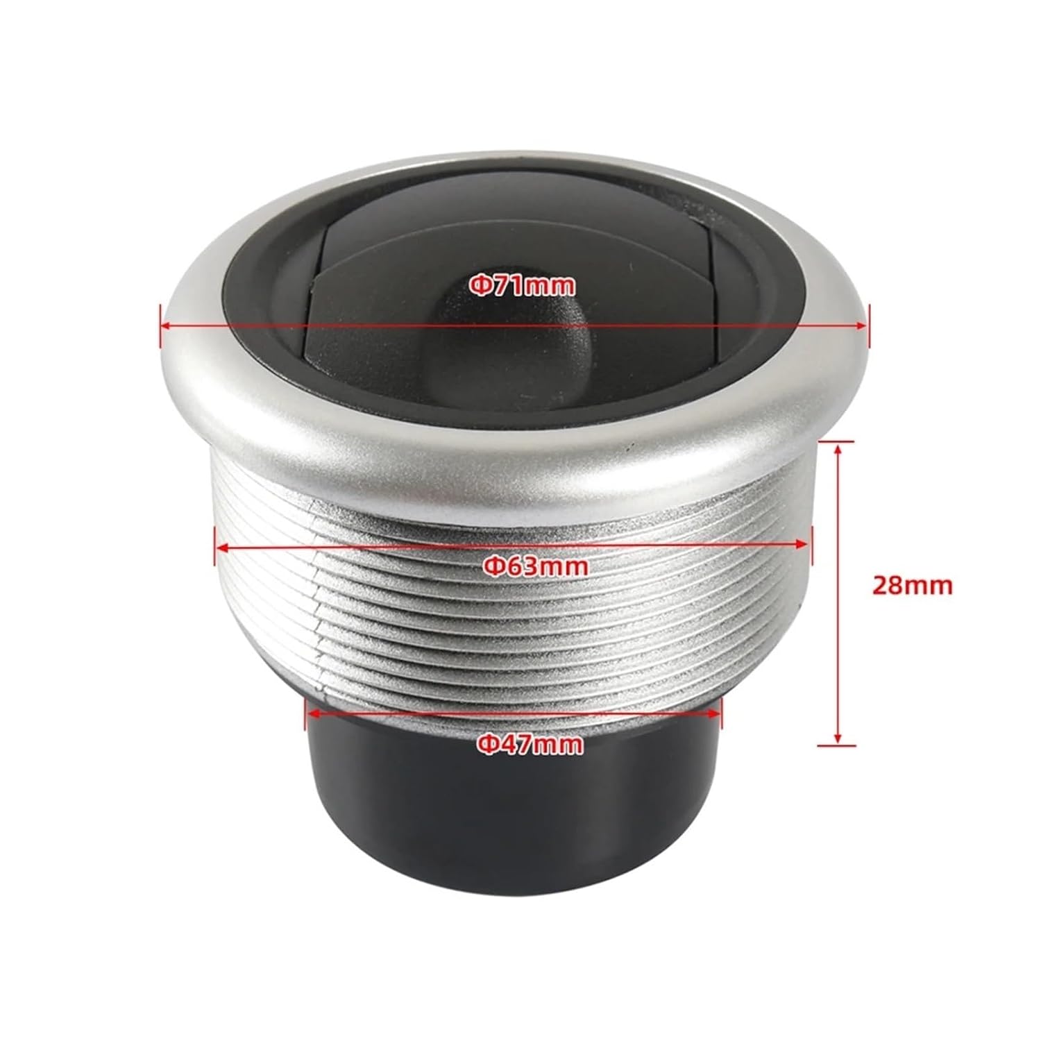 Car air Conditioning Vents for Caravan Camper RV Bus 71mm Car Interior A/C Air Vent Round 63mm Hole Size Dashboard Conditioning (4 PCS)