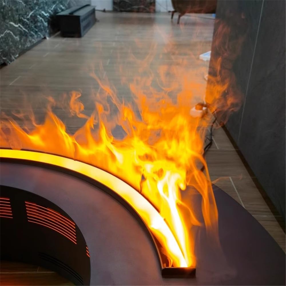 Camino Elettrico Camino Elettrico semicircolare, Camino ad Arco ad atomizzazione da Incasso, Camino Moderno Decorativo a Vapore acqueo Camino(60cm)