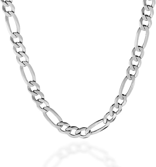 Catena QUADRI In Argento 925 Per Uomo E Donna – Collana A Maglie Franco Di Fabbricazione Italiana Con Finitura SILVER PLUS