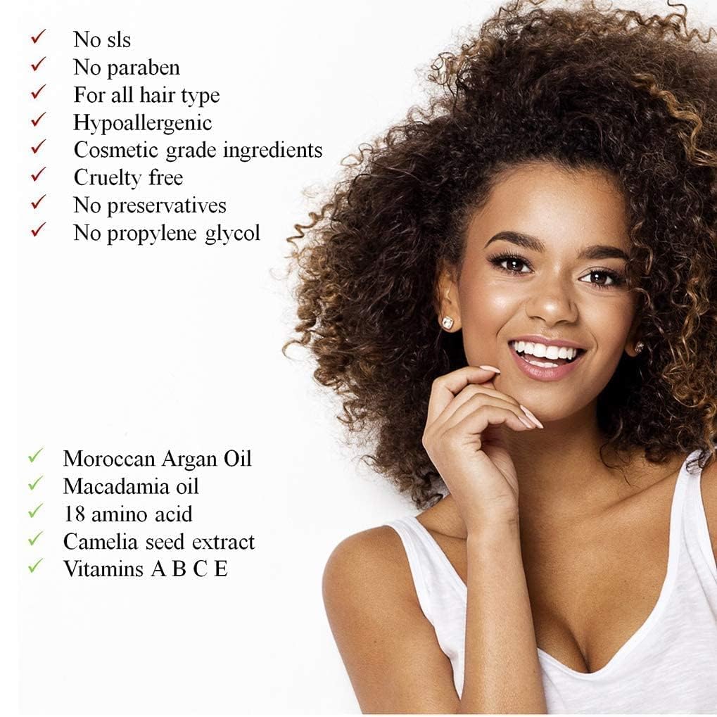 MARK POLIN Hair Essence, Korean Hair Treatment Oil with Argan and Moroccan Oil for Damaged and Frizzy Hair, Leave-in Conditioner, All Hair Types