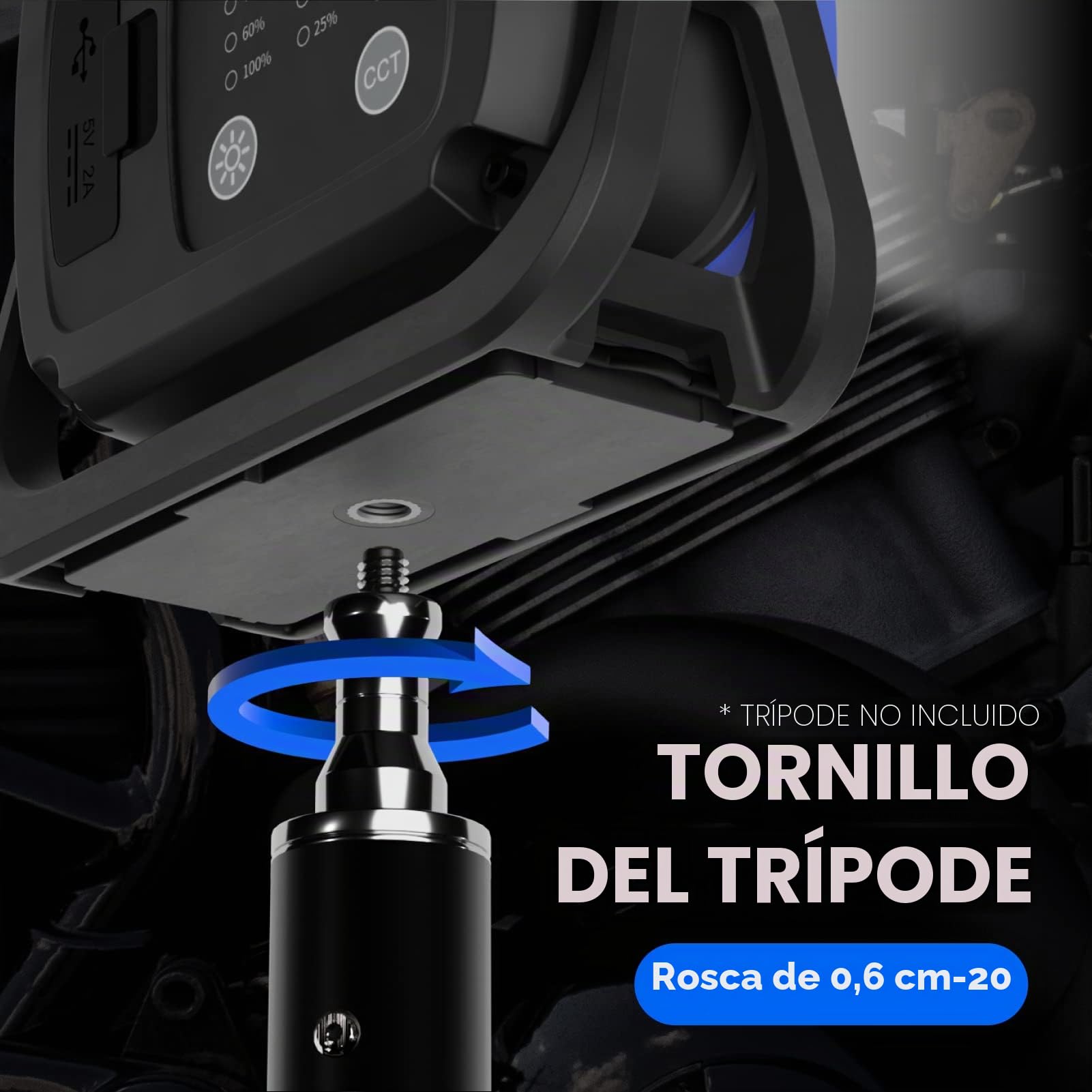 Foco de Trabajo LED Recargable, Luz de Trabajo Portátil Magnética LED COB 2000Lm, 4 Colores de Iluminación, Para Reparación de Automóviles Construcción Camping