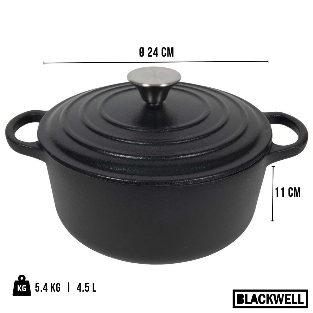 Cookinglife patelnia żeliwna żeliwna ø 24 cm