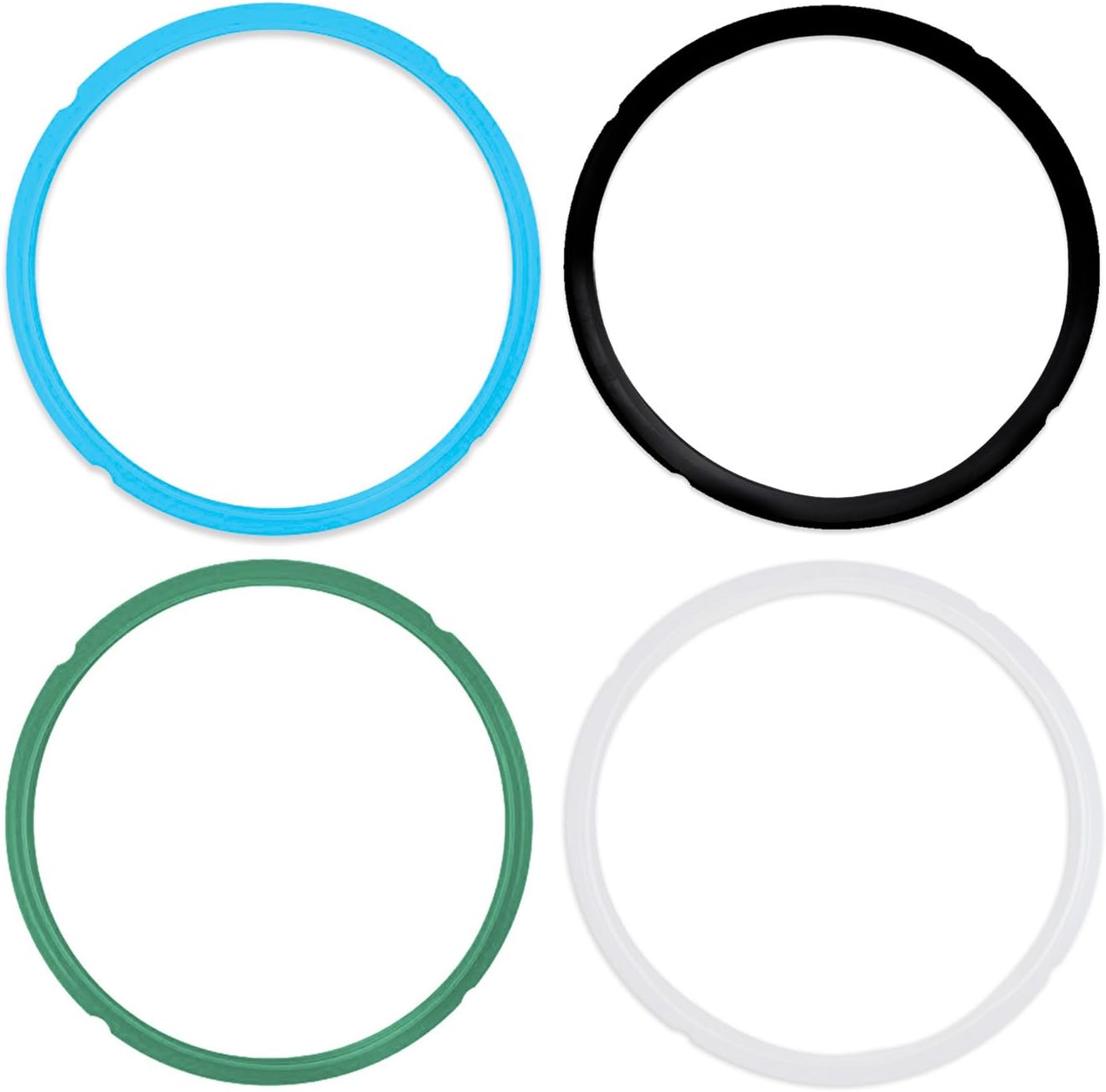 Pack of 4 Silicone Sealing Rings for Instant Pot 5 & 6 Quart - Fits IP-DUO60, IP-LUX60, IP-DUO50, IP-LUX50, Smart-60, IP-CSG60 and IP-CSG50