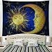 Racunbula Psychedelic Tapestry Sacred Moon and Sun Tapestry Wall Hanging Antique Style Indian Mystic Tapestry Hippy Bohemian Tapestries Wall Art for Bedroom Dorm Decor