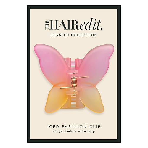 The Hair Edit Clip de papillon helado, clip de mariposa ombré con un acabado esmerilado suave