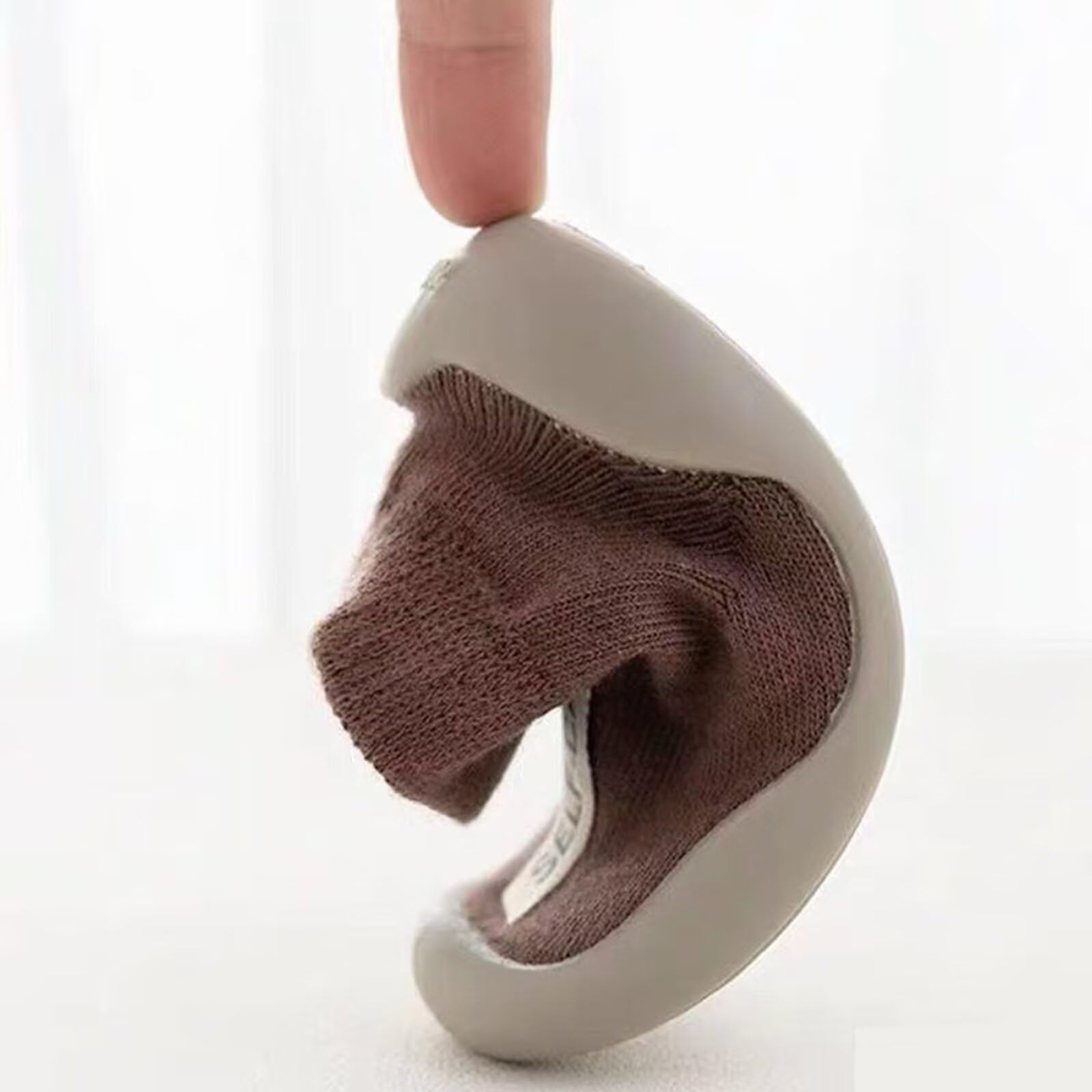 Scarpe Neonato Scarpine Calzino per Bambini Scarpe per Primi Passi Infanzia 0-18 Mesi Scarpe Bambino Bambina con Suola in Gomma Antiscivolo - 5