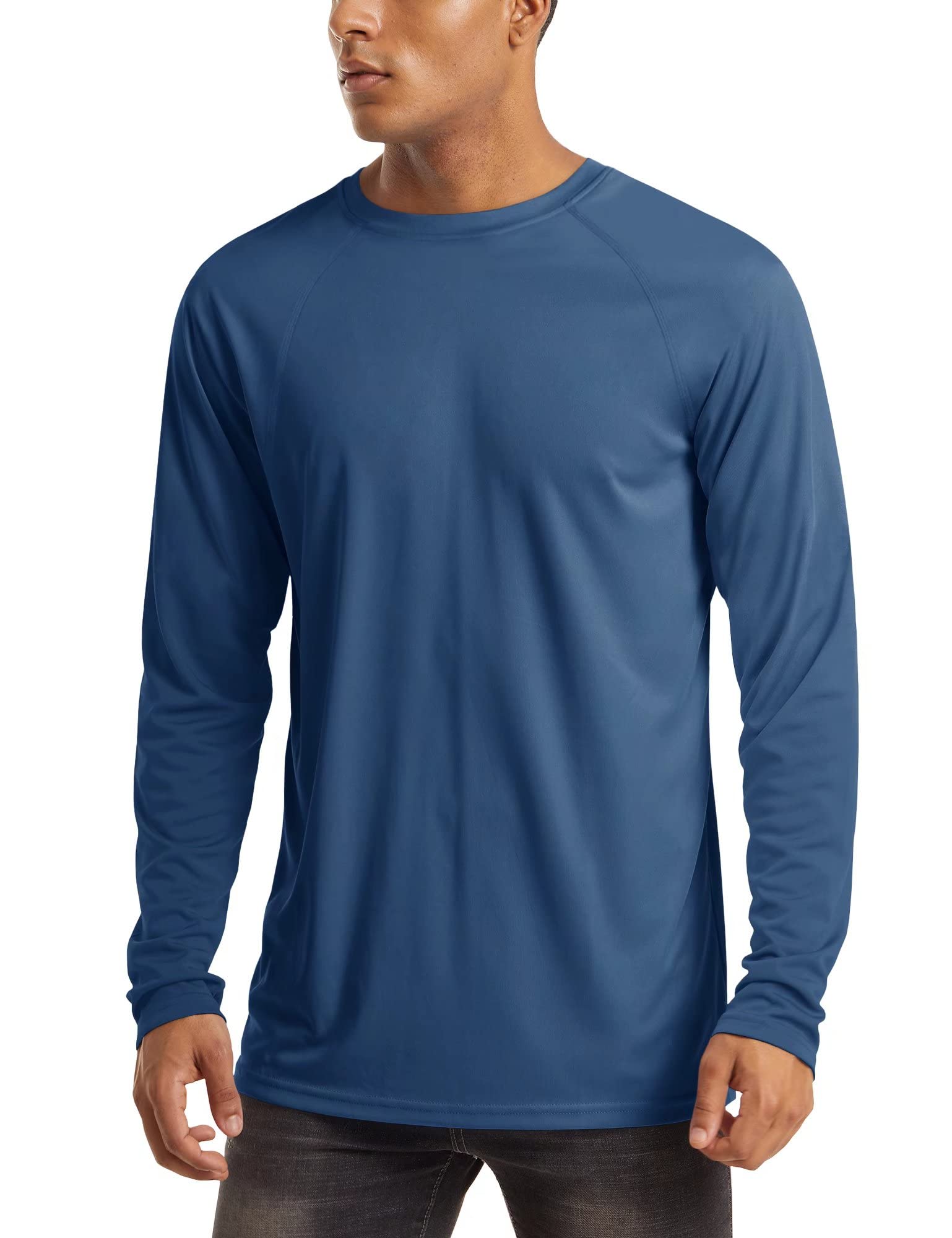 MAGCOMSEN Men's Long Sleeve Shirts UPF 50+ UV Sun Protection Athletic Shirts for Hiking Running Workout Rash Guard