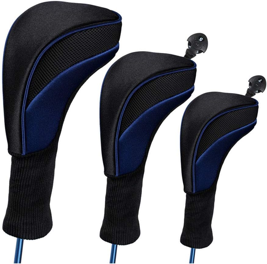 Namvo 3Pcs/Set Golf Driver Wood Head Club Covers Equipment Pole Protective Sleeve Professinal Golf Putter Head Protectors