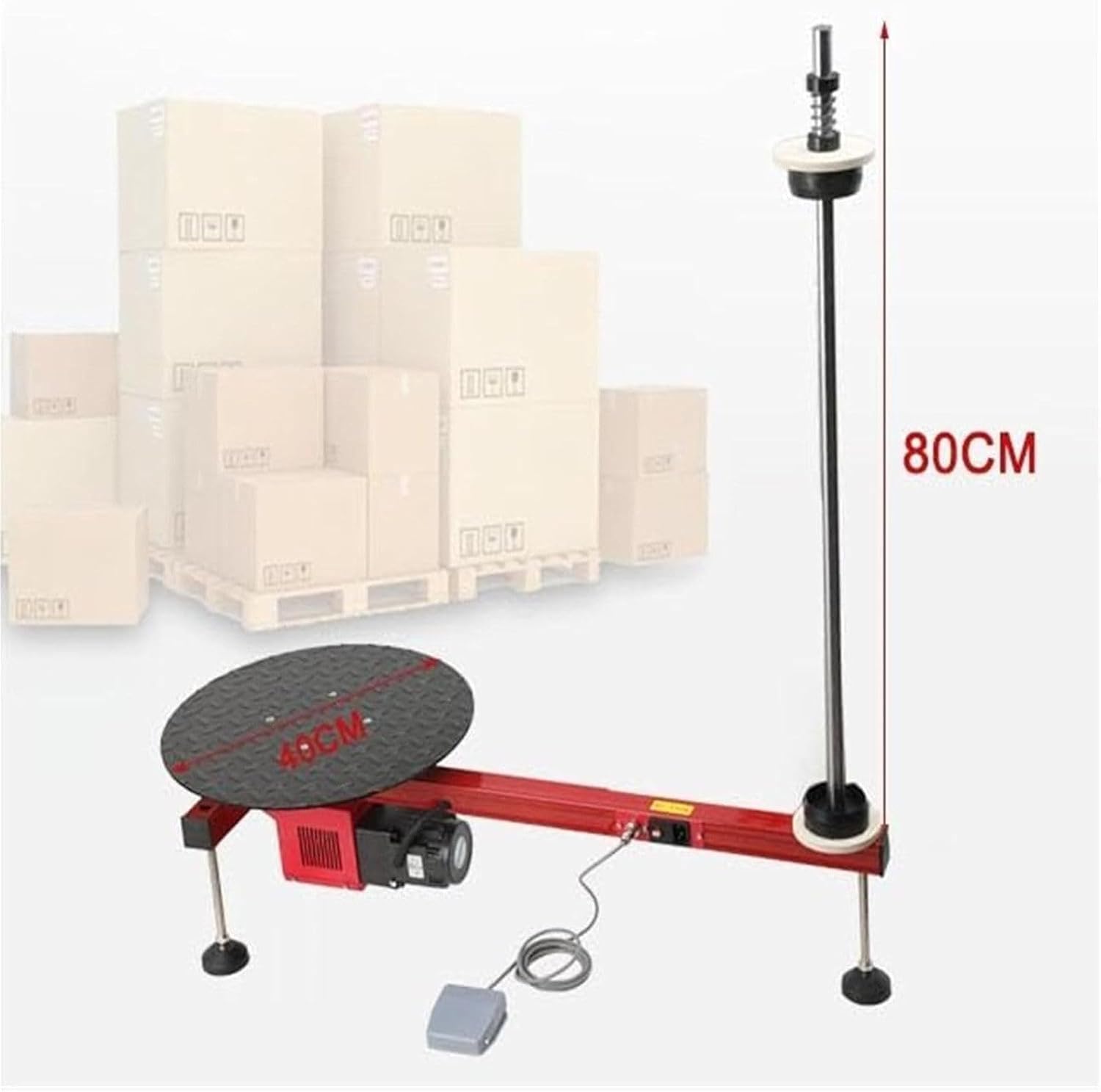 Heavy Duty Stretch Film Dispenser Machine - Stainless Steel Wrapping Tool for 20-70cm Film - Ideal for Parcel, Carton Box, Luggage, Warehouse Packing