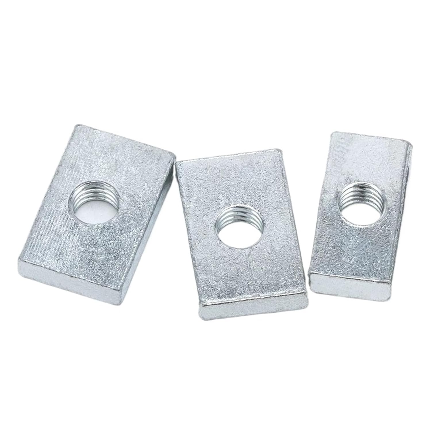 10/ 50pcs Square Nut M3 M4 M5 M6 M8 Rectangular Nuts Thin Slider Block Zinc-Plated Carbon Steel Aluminum Profile Accessory(10pcs,M6x25x12x4)