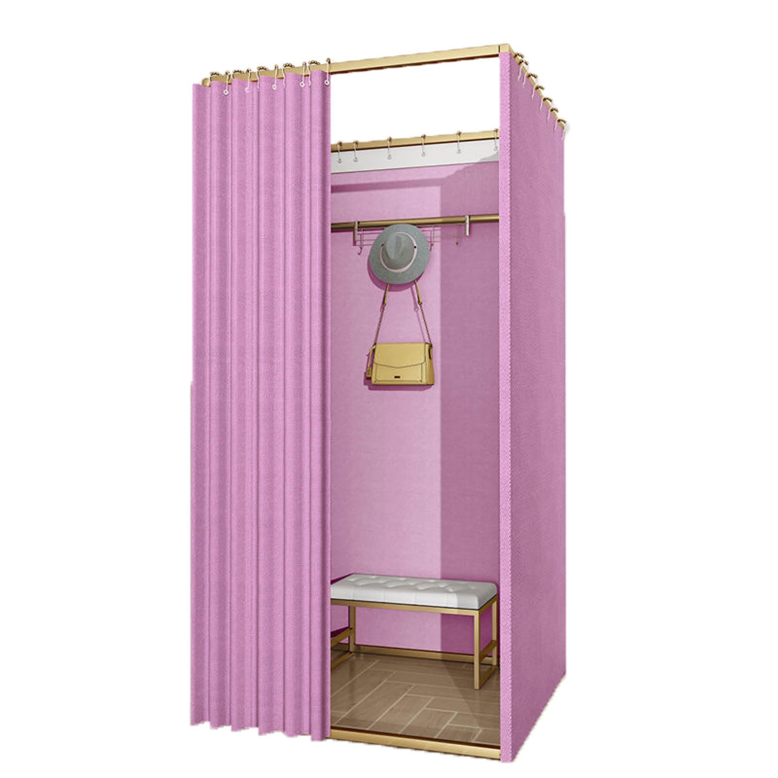 Cabine d'essayage adaptée aux magasins de vêtements lila structure cabine S