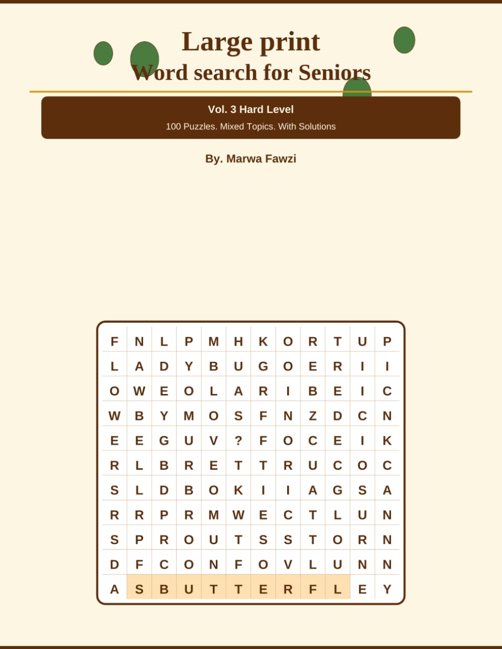 Large Print Word Search For Seniors: Vol. 3 Hard Level