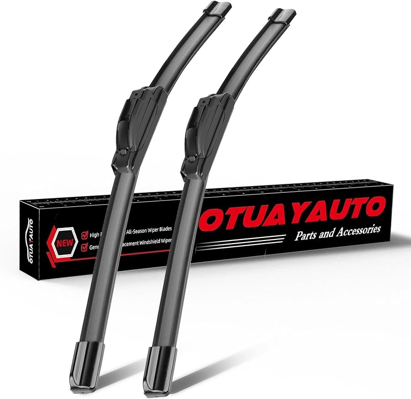 Palhetas do limpador de para-brisa OTUAYAUTO para Chevrolet Malibu 2013–2015 e Impala 2014–2020 – 24" + 19", gancho J/U, kit com 2