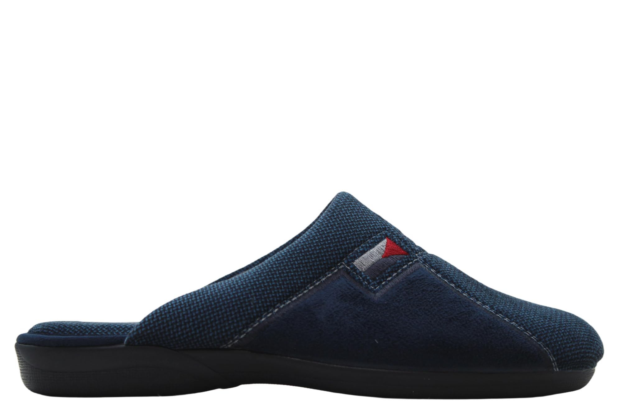 DeValverde - Zapatilla de casa, pantufla destalonada, chinela tejido textil, suela goma antideslizante, para: Hombre