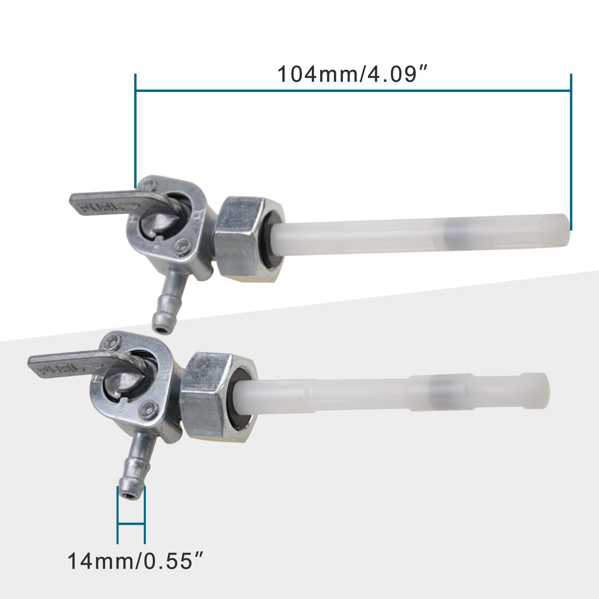 GOOFIT 2 PCS Interrupteur Robinet Carburant Essence 10mm - Compatible 50cc 70cc 150cc Moto Quad ATV