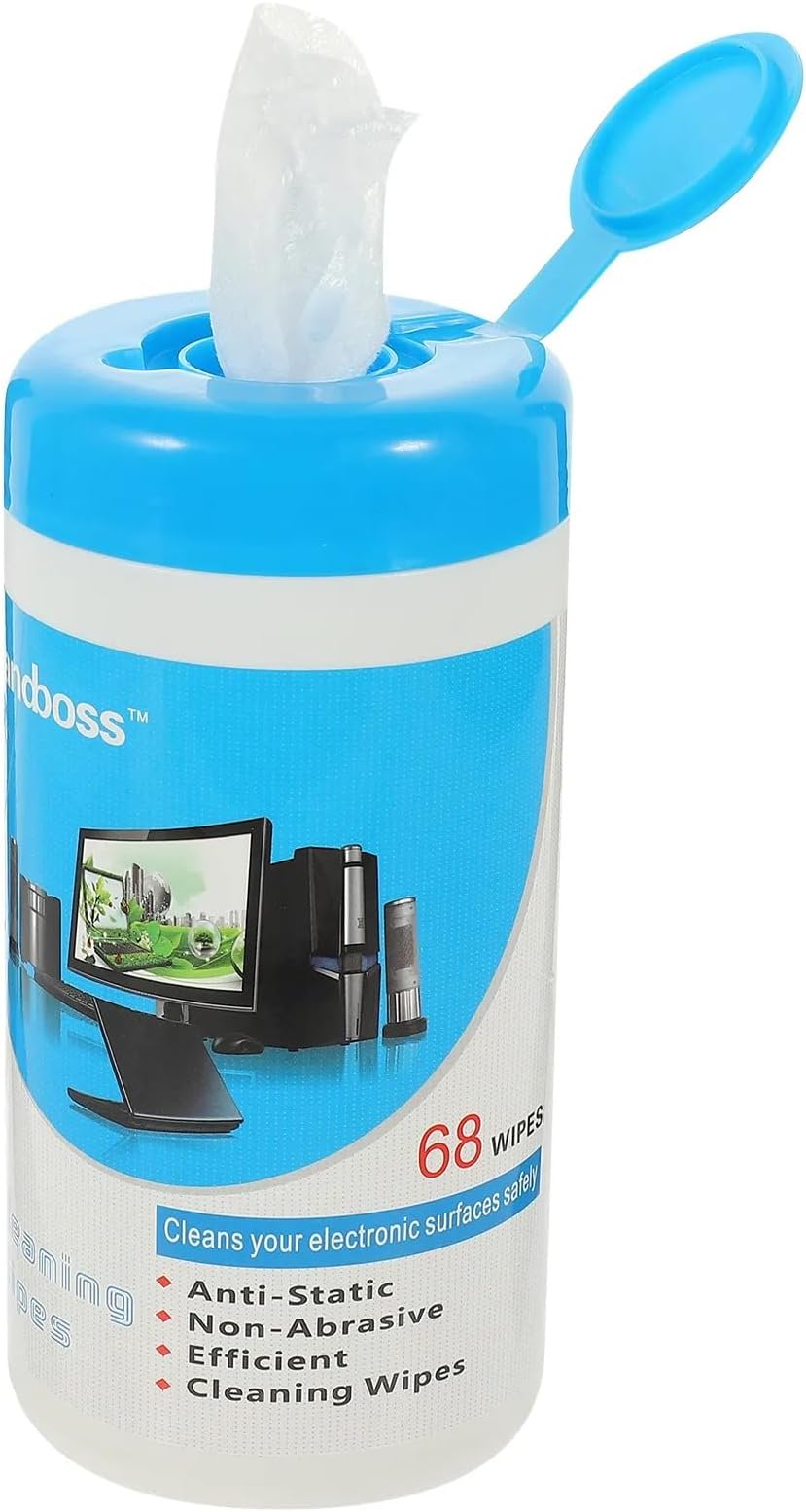HANDBOSS Anti Static Screen Cleaning Wipes 68 pcs/lot for Computers, Phones, Smart Watch, Monitors, Eyeglasses, Tablet and Electronics Devices - Gentle Surface Cleaners