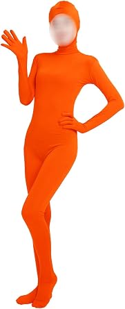 Shinningstar Girls Womens Full Body Open Face Spandex Unitard Mask Zentai Costume Bodysuit