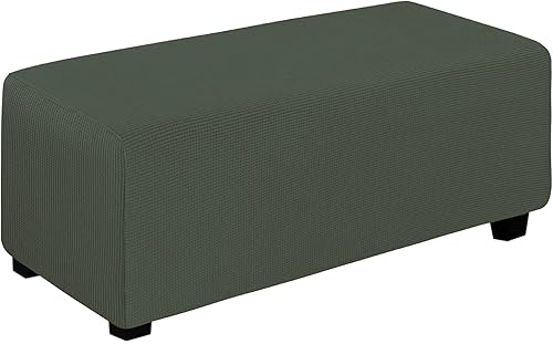 Miniatura 158 de Easy-Going Funda Elástica para Otomana Longitud 20-30 pulgadas Taburete de Almacenamiento Plegable Protector de Muebles Funda Rectangular Suave con