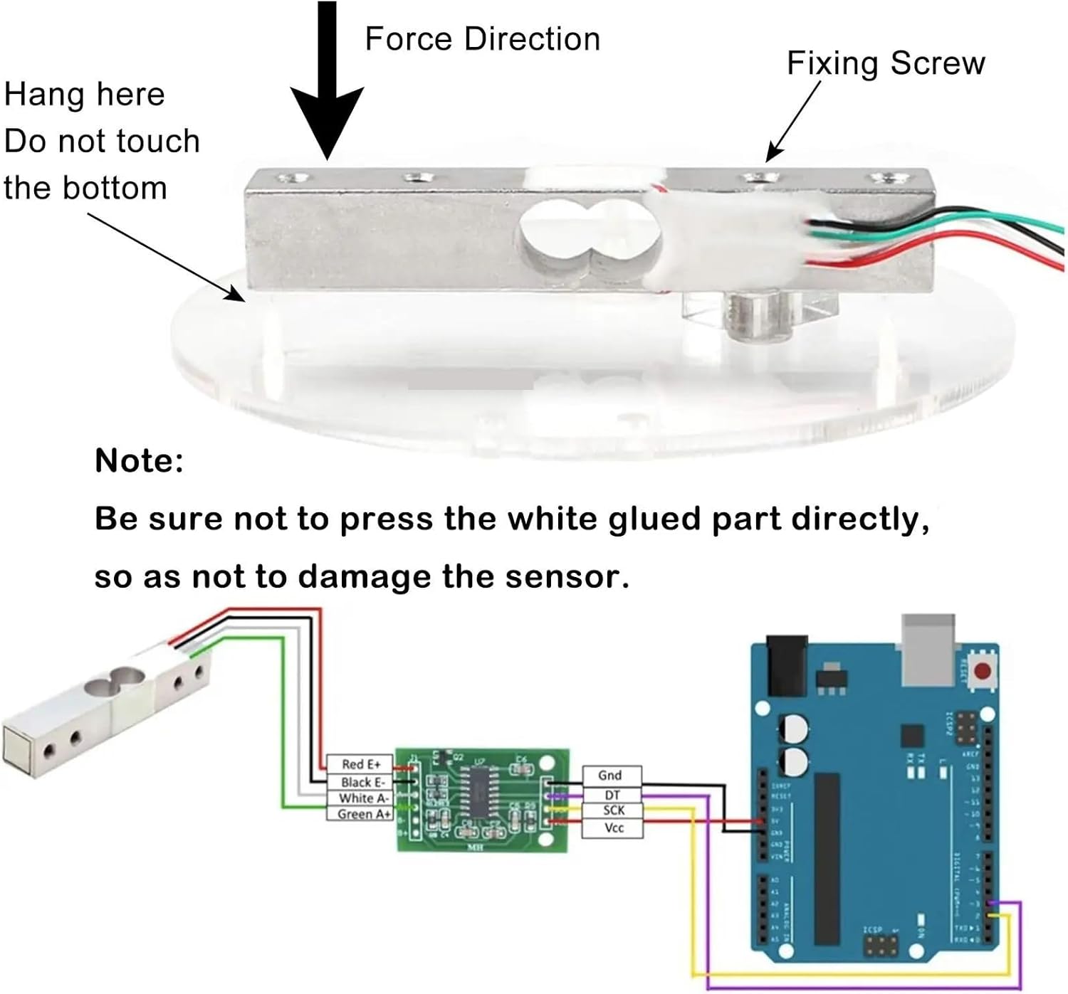 4Sets Digital Load Cell Weight Sensor Kit 20KG HX711 AD Converter Breakout Module Electronic Kitchen Scale(5kg(4PCS))