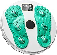 Vista 5 de Tabla giratoria para ejercicios de culturismo y fitness con contador electrónico Ab Twister, disco de torsión de cintura para entrenamiento