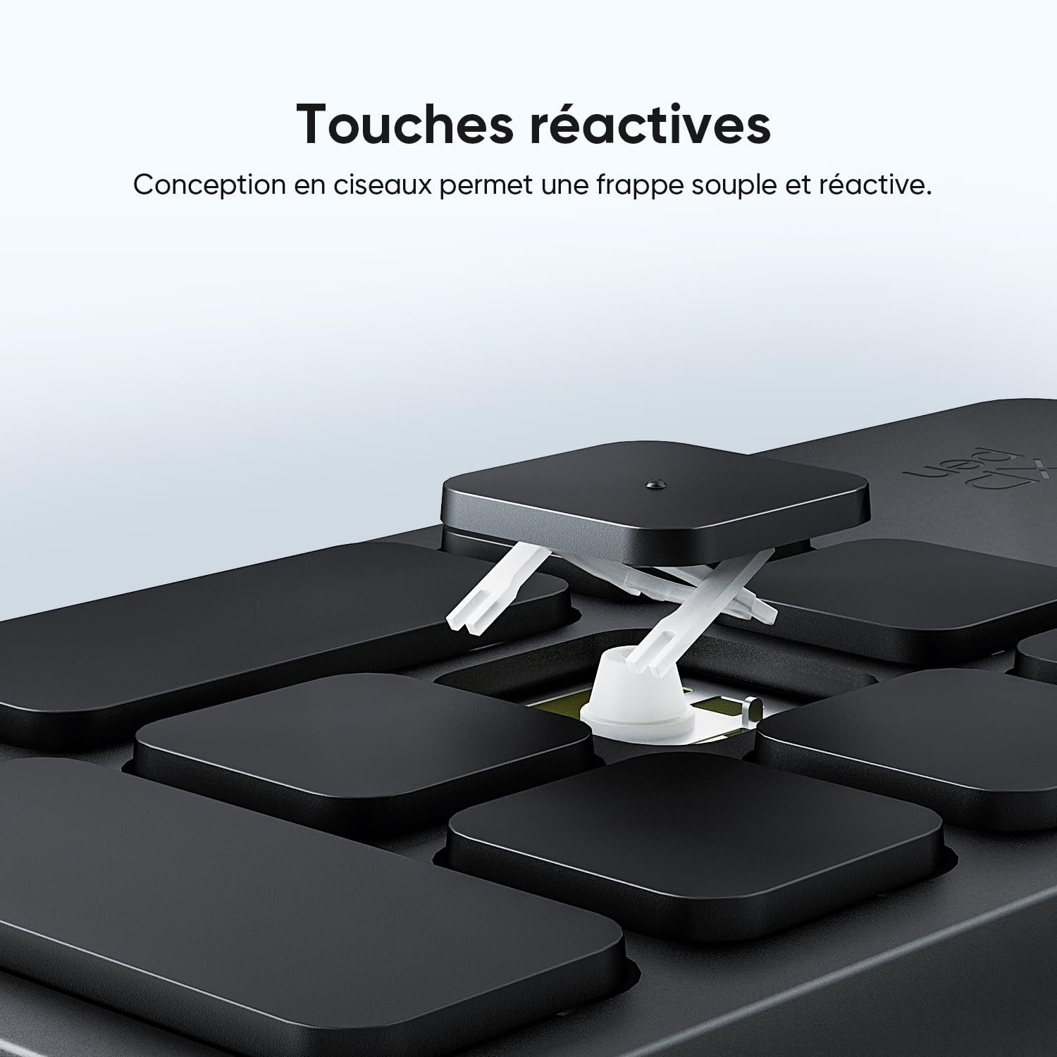XP-PEN ACK05 Télécommande de Raccourci, Pavé Numérique Clavier sans Fil Portable avec Roulette et 10 Touches (Jusqu’à 40 Raccourcis Customisables), Convient pour Tablettes Graphiques et Ordinateurs