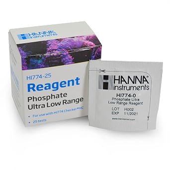 WLR Industries Hanna HI774-25 Marine Phosphate Ultra Low Range Colorimeter Reagents 25 Tests - Hanna Phosphate Reagent