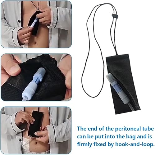 Miniatura 5 de Bolsa de soporte de tubo peritoneal  Juego de transferencia de línea de alimentación Peg G, correa de almacenamiento ajustable, suministros de