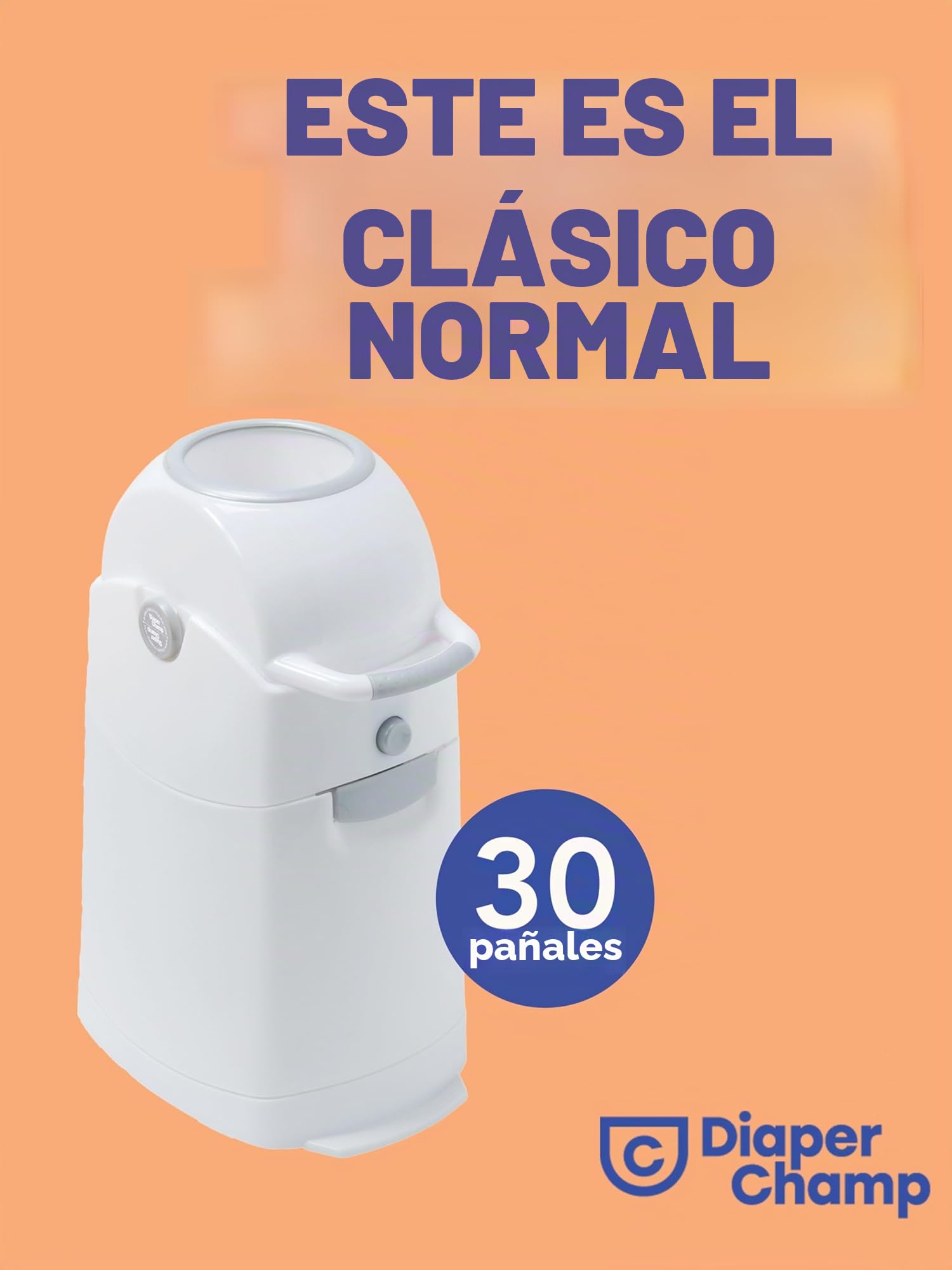 Asalvo 4011R - Contenedor de pañales, color blanco