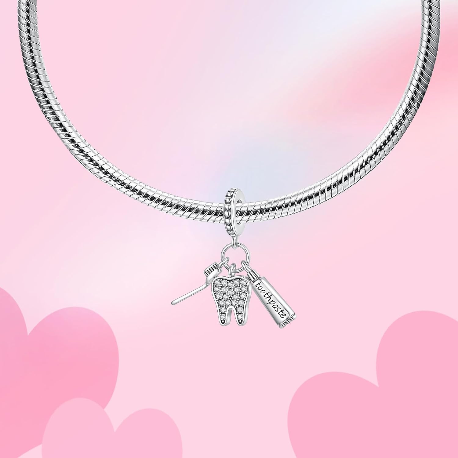 Bible Family Mom Wife Love Heart Dangle Charm 925 Sterling Silver Charms fits Bracelets and Necklace Pendant Bead Charms Jewelry Present for Women Family Friends - Image 2