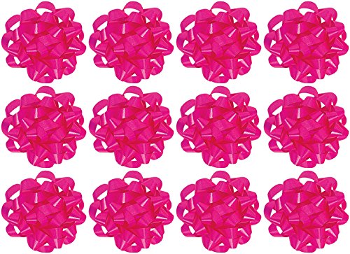 The Gift Wrap Company Decorative Confetti Gift Bows, Large, Magenta,
