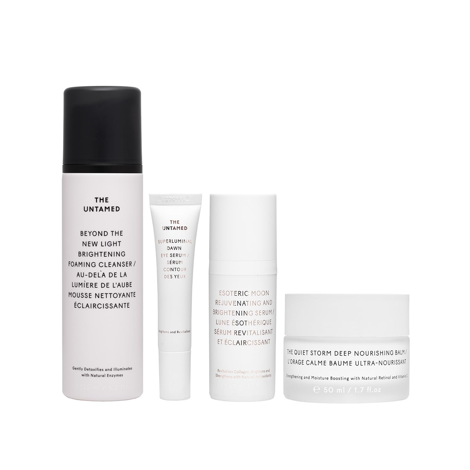 The Untamed Daily Kit – Complete Facial Skincare Set – Daily Skincare Routine that Helps Transform Your Skin –Cleanser, Eye Serum, Face Serum & Face Cream