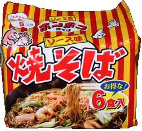 山本製粉 ポンポコ焼そばソース味 6食パック×6個 山本製粉 ポンポコ焼そばソース味 6食パック×6個