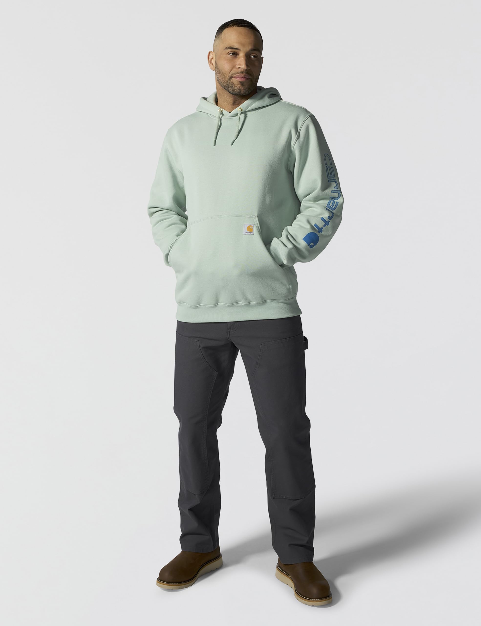 Carhartt Męska bluza z nadrukiem z logo średniej wagi, Seabrook, L