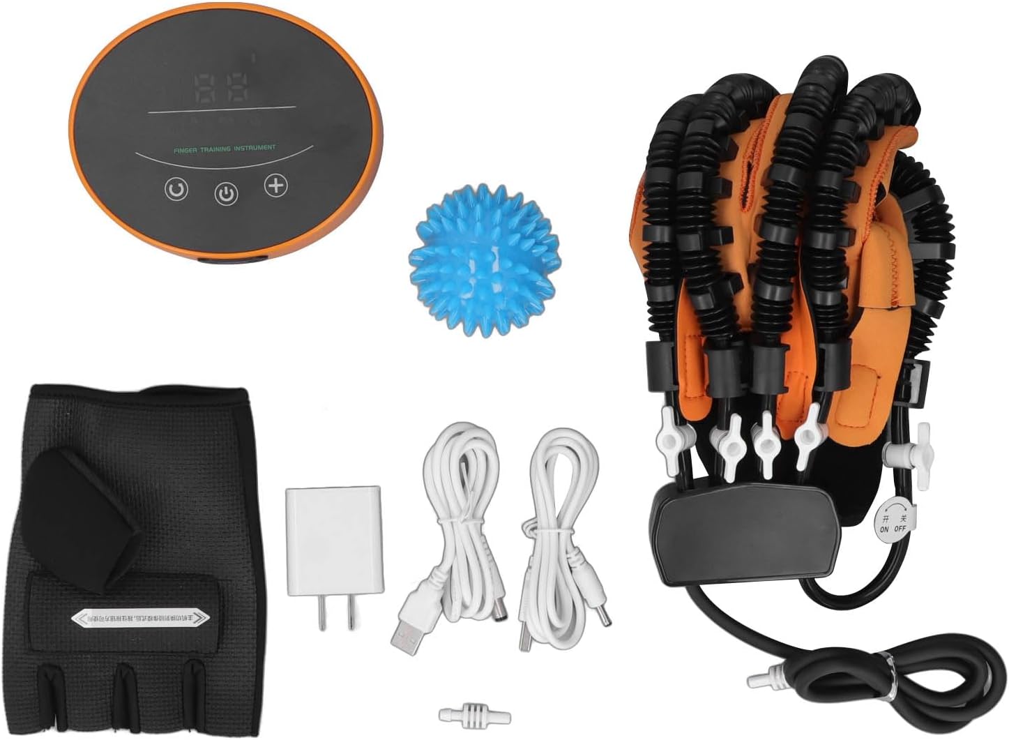 CHICIRIS Shop Robot Gloves, Intelligent 3 Pump Flexibility US Training 100-240v Finger Rehabilitation Robot Gloves for Stroke (Left Hand L)